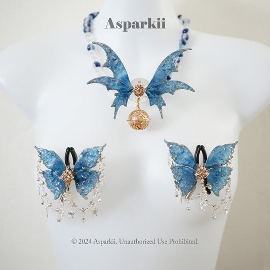 Arctic Spell – Handmade Set with Choker, Ball Gag & Nipple Clamps