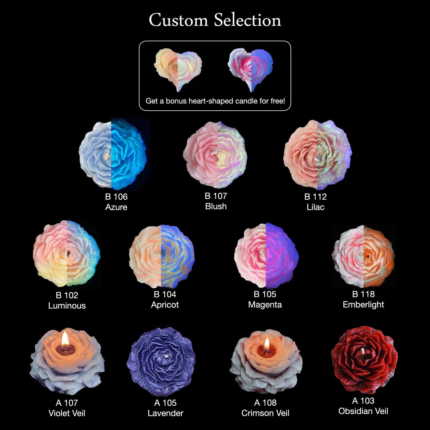 Five-candles Custom selection Low Heat Candles