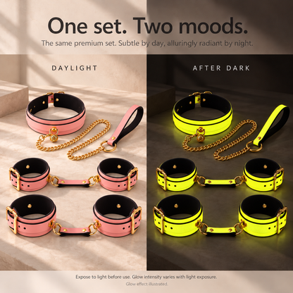 Midnight Glow Bondage Set & Pink