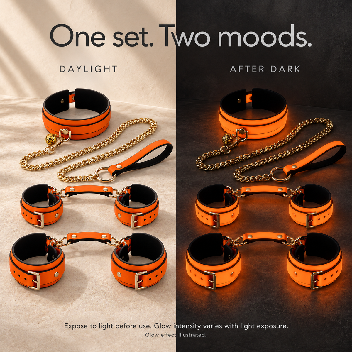 Midnight Glow Bondage Set & Orange