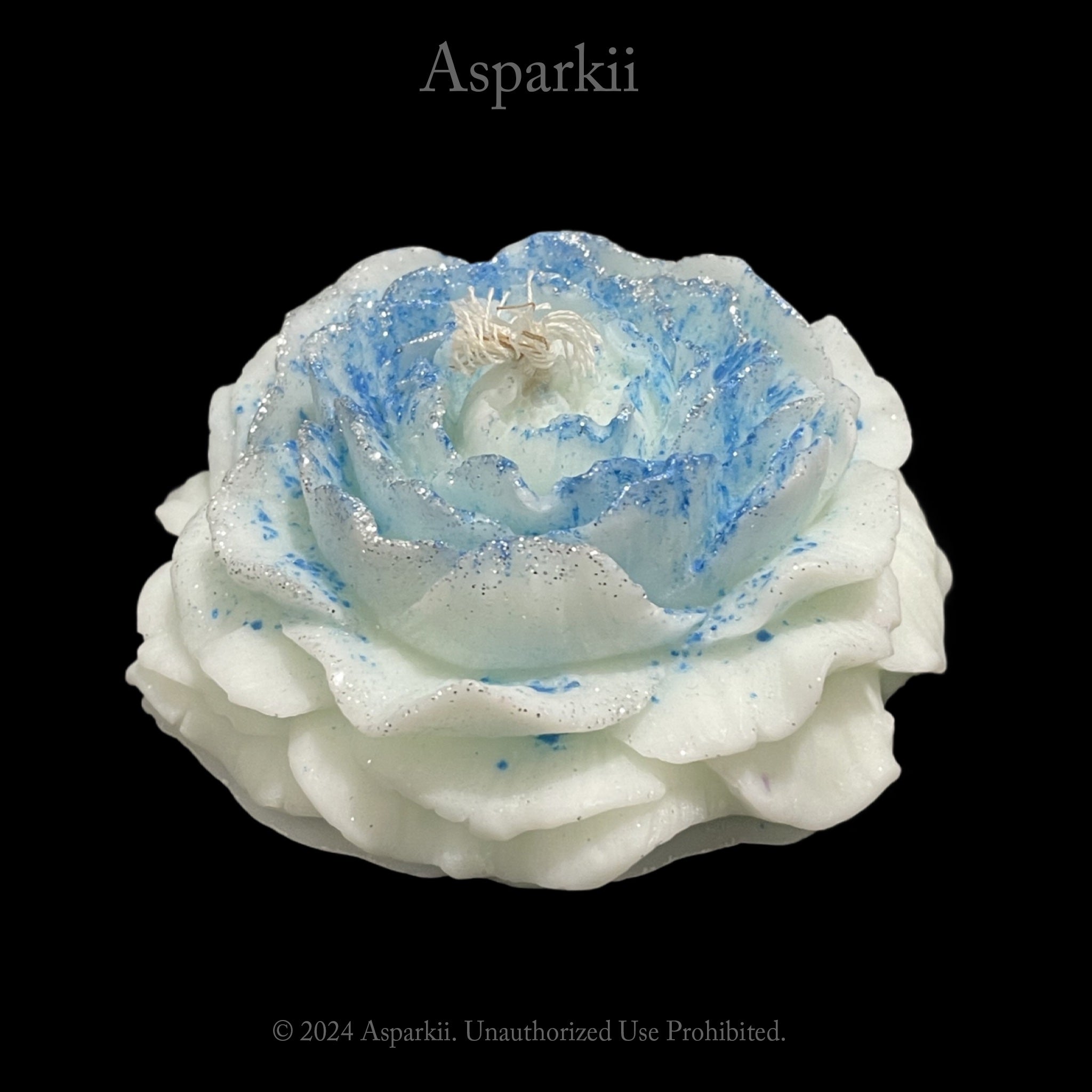 D102] Classic style Blue Hydrangea Rose Low Temp Candles