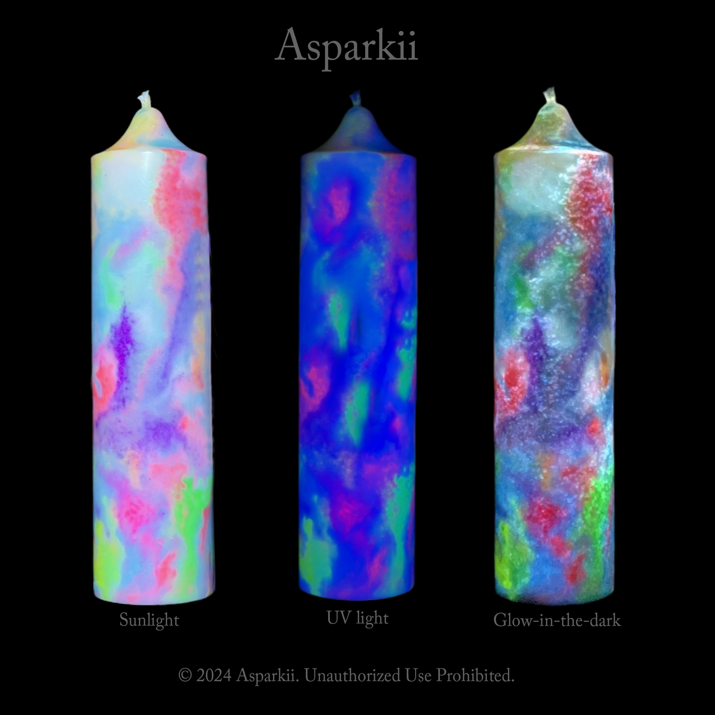 [C102]  Fluorescent style Dreamy Blue Aurora Low Temp Candles