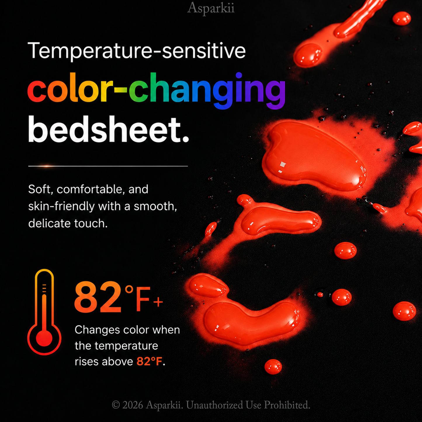 Temperature-Sensitive Color-Changing Waterproof Bed Sheet