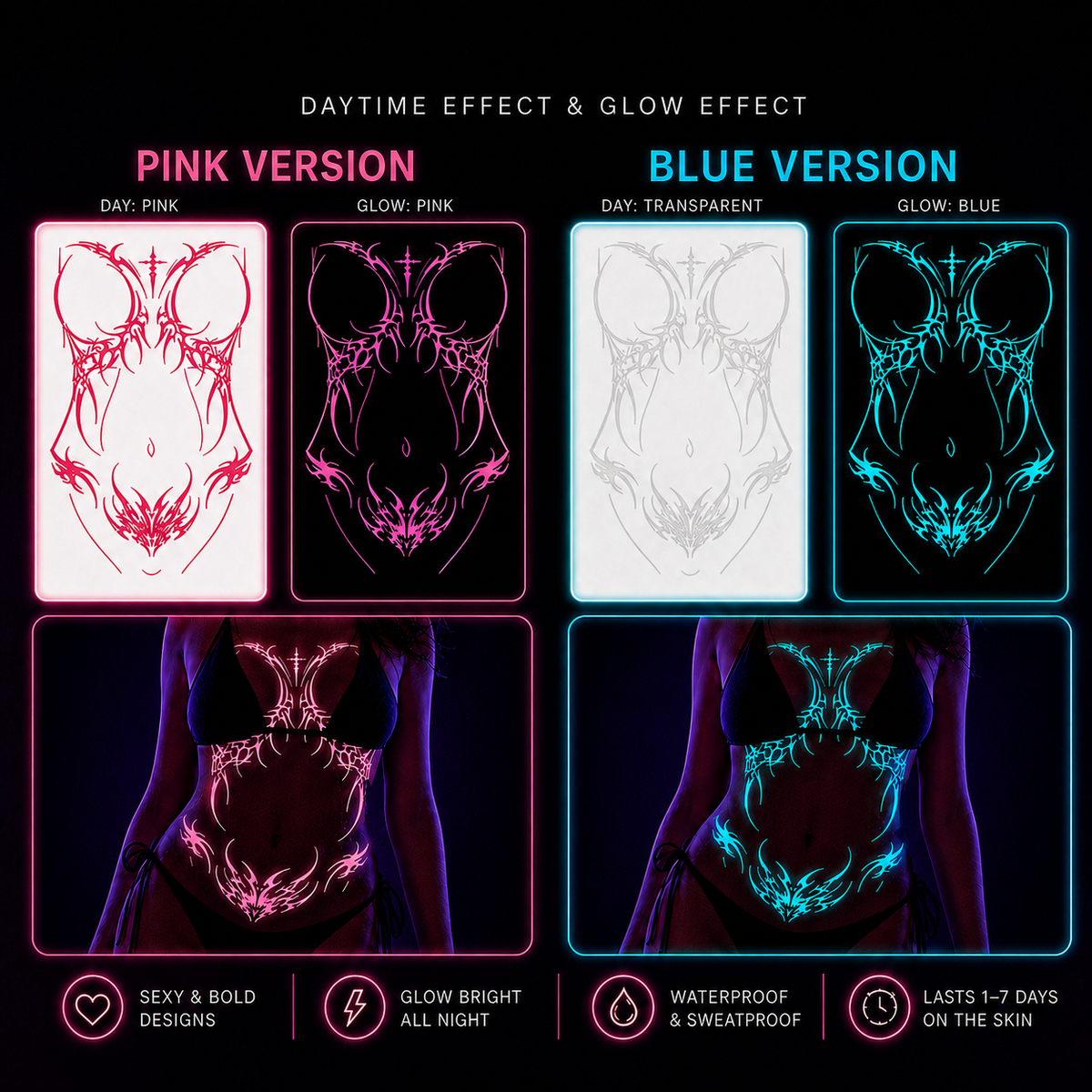 Glow Fun Tattoo Stickers