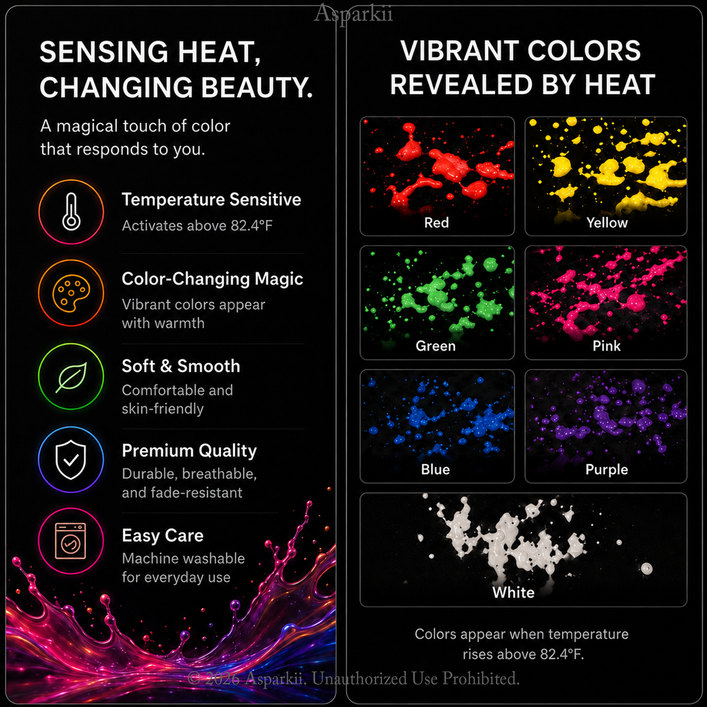 Temperature-Sensitive Color-Changing Waterproof Bed Sheet