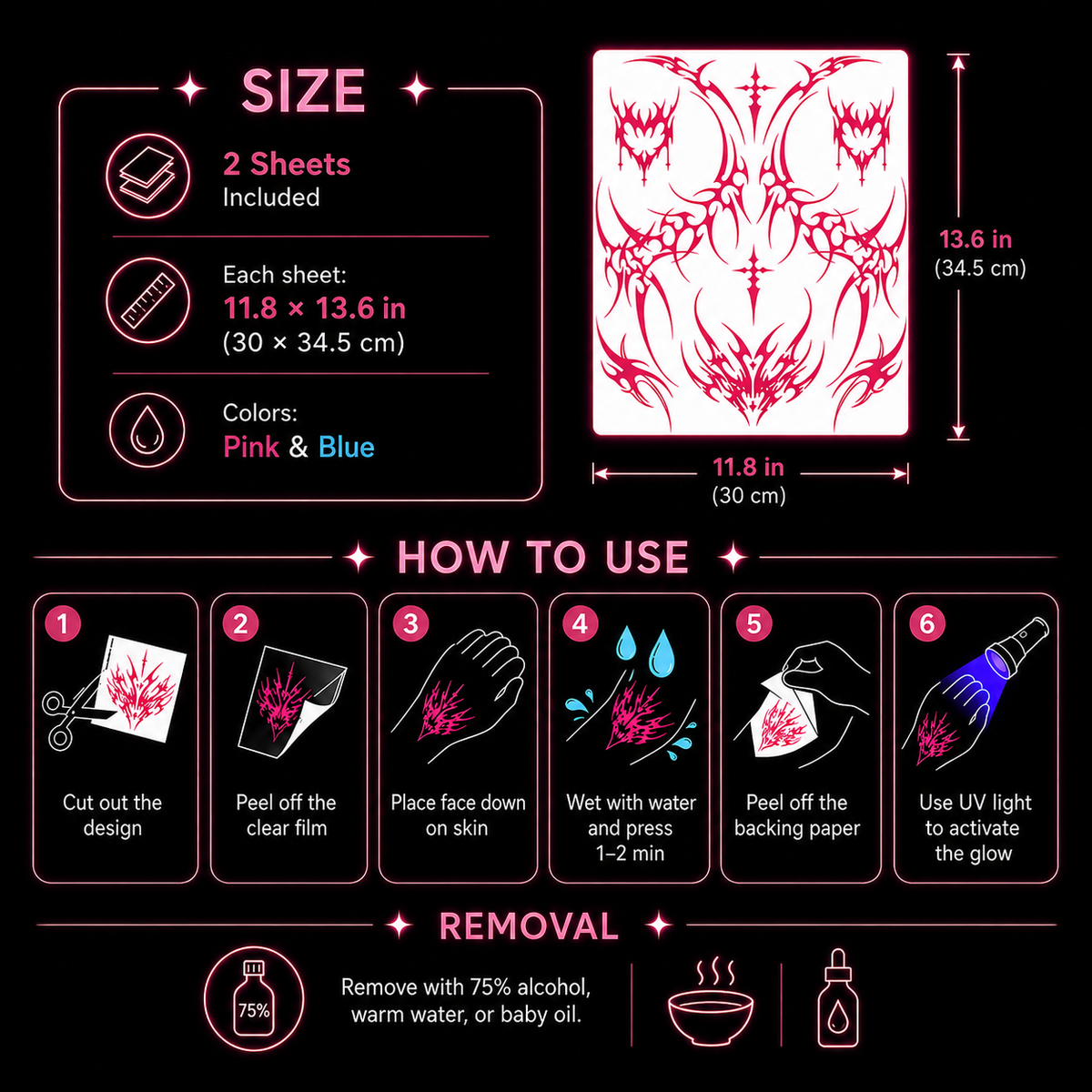 Glow Fun Tattoo Stickers