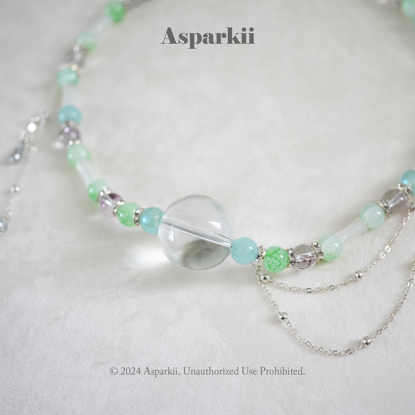 Mint Spellbound – Handmade Set with Choker, Ball Gag & Nipple Clamps