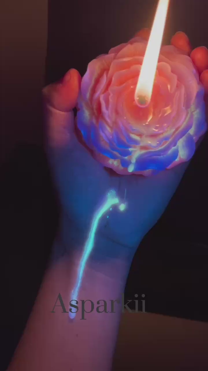 B101] Fluorescent style Twilight Rose Low Temp Candles – Asparkii